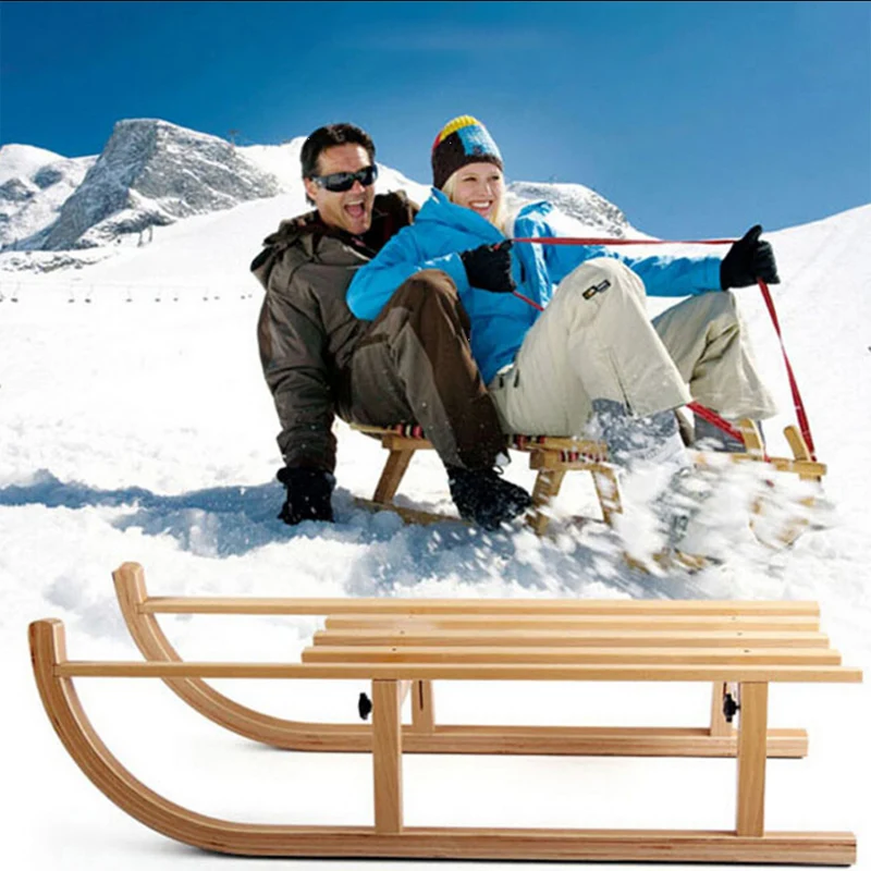 Складной Деревянный сани лыжный автомобиль из бука подходит для мужчин и женщин