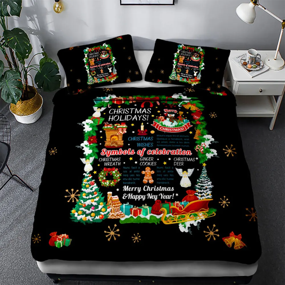 Thumпостельные принадлежности Кошмар перед Рождеством Комплект постельного белья