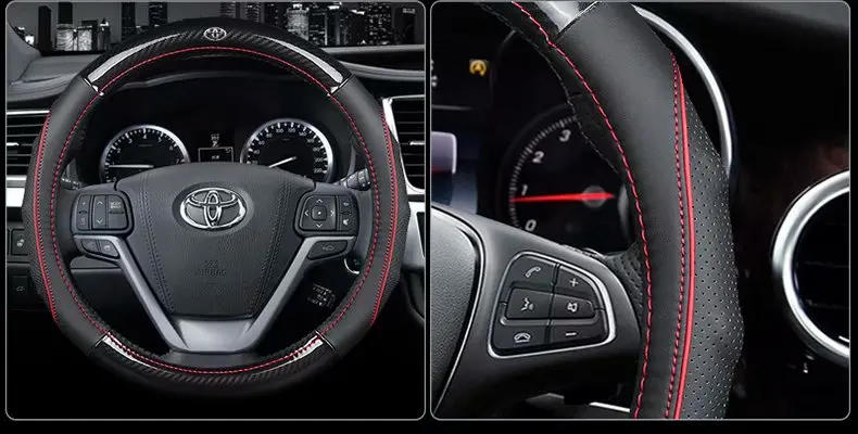 Чехлы на руль из натуральной кожи для Toyota Innova Noah Prius Land Cruiser Prado Sienna Rush Alphard