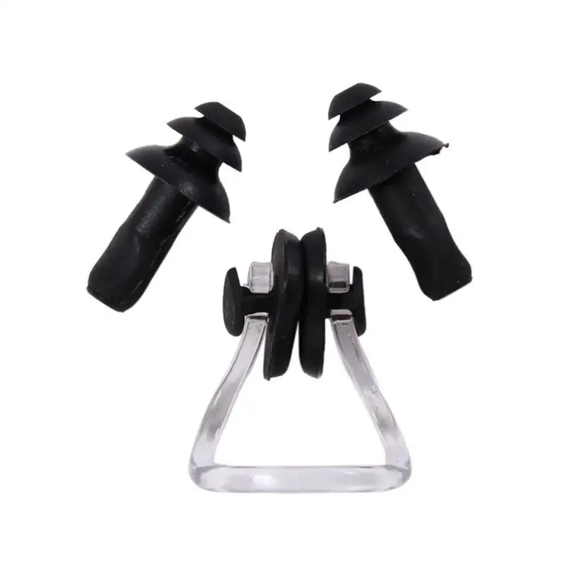 Водонепроницаемые силиконовые затычки для плавания зажим носа набор коробка