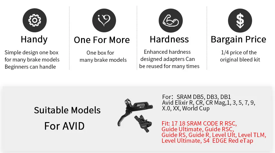 Комплект гидравлического тормоза для велосипеда AVID и SRAM S4 EDGE инструкция по коду