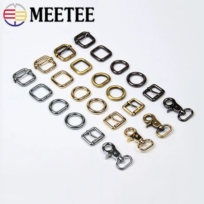Meetee 1 комплект (6 шт.) 20/25/32/38 мм O D Кольцо квадратная регулирующая пряжка с иглой для