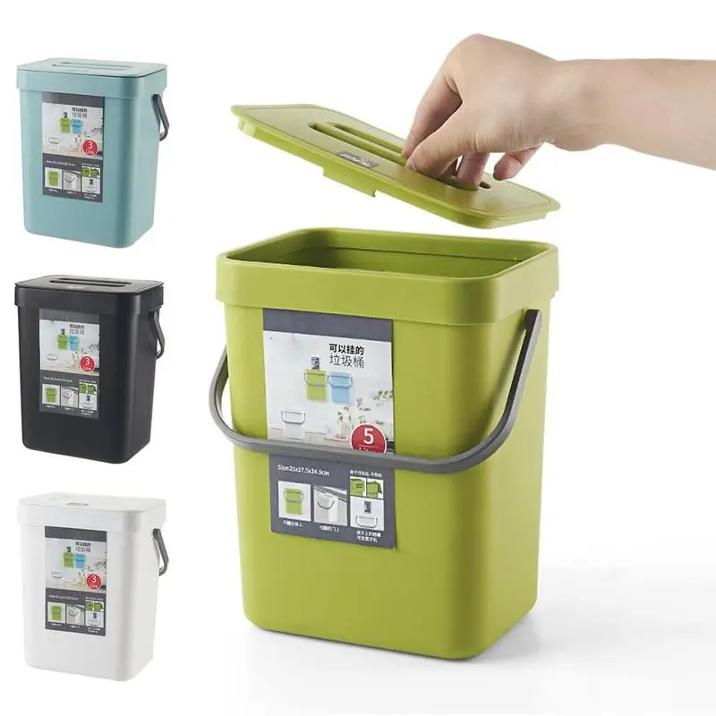3/5L настенный складной корзина для мусора Кухня шкаф аксессуары мусорное ведро