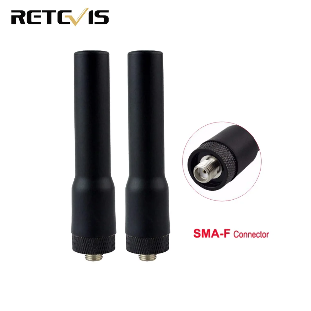 2 шт. антенна VHF UHF Двухдиапазонная SMA-F для Kenwood BAOFENG UV-5R Retevis H777 TYT HYT Walkie Talkie Ham Radio C9004A