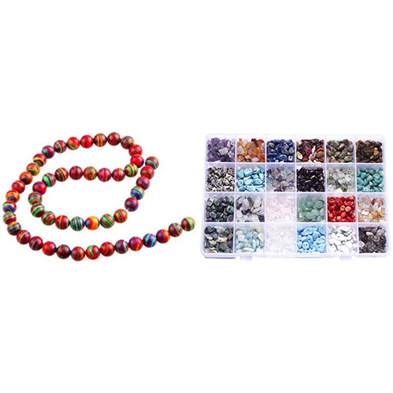 

Бусины бирюзовые круглой формы, бусины из натурального камня, 24 ячейки, для самостоятельного изготовления ювелирных изделий, 8 мм