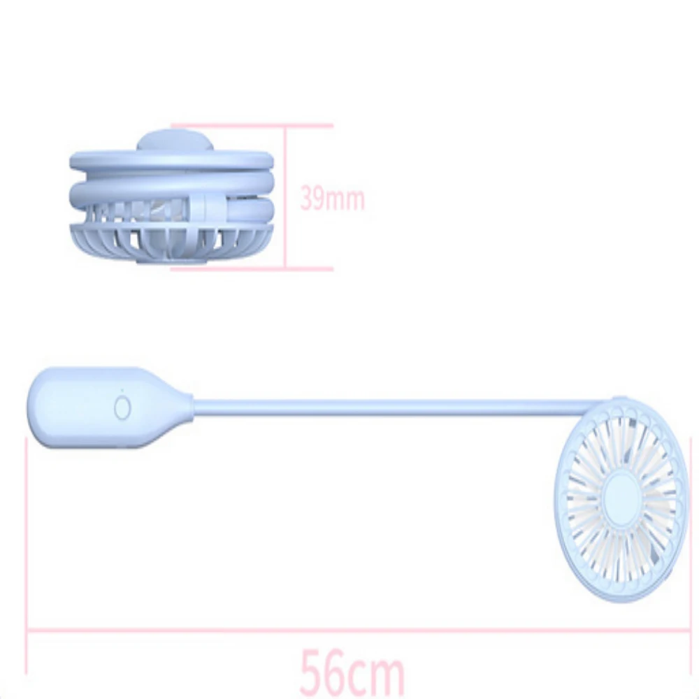 

Hanging Neck Mini Electric Fan Outdoor Portable USB Charging Lazy Little Fan Versatile Folding Handheld Fan Cooling Product