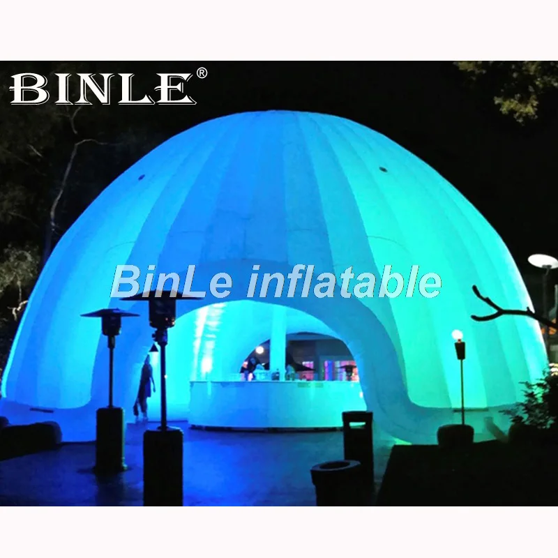 

Customized white air inflatable dome tent with led lighting circus tent giant wedding marquee igloo party tent for events