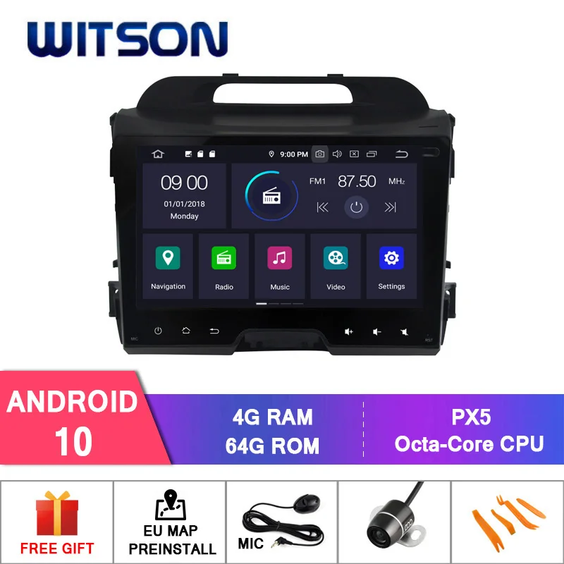 Автомобильный DVD-плеер WITSON Android 10 GPS для KIA SPORTAGE 2010-2014 автомобильный мультимедийный