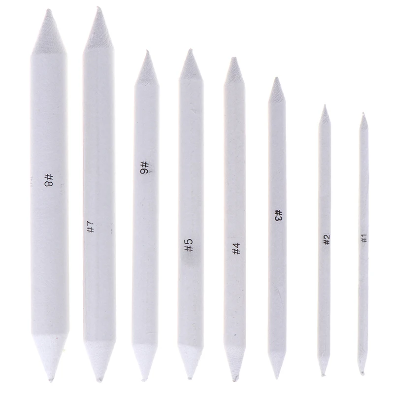 Белая ручка для рисования 8 шт. выделенная набросков инструмент рендеринга