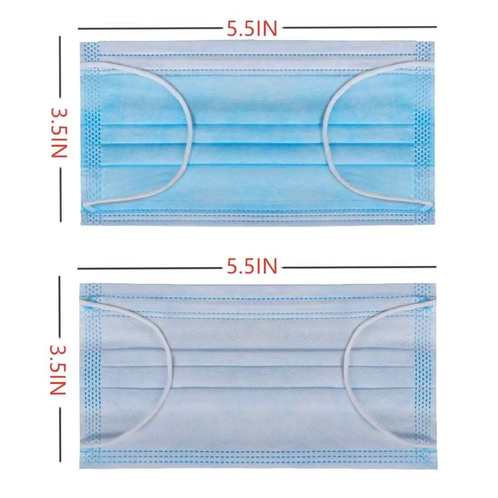 Одноразовые Уход за кожей лица крышка 3-слойная Нетканая Чехлы рот нос тени для