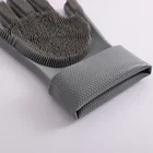 Силиконовые перчатки для мытья посуды, чистящие перчатки, теплоизоляция и износостойкие латексные перчатки для кухни и дома (большого размера)