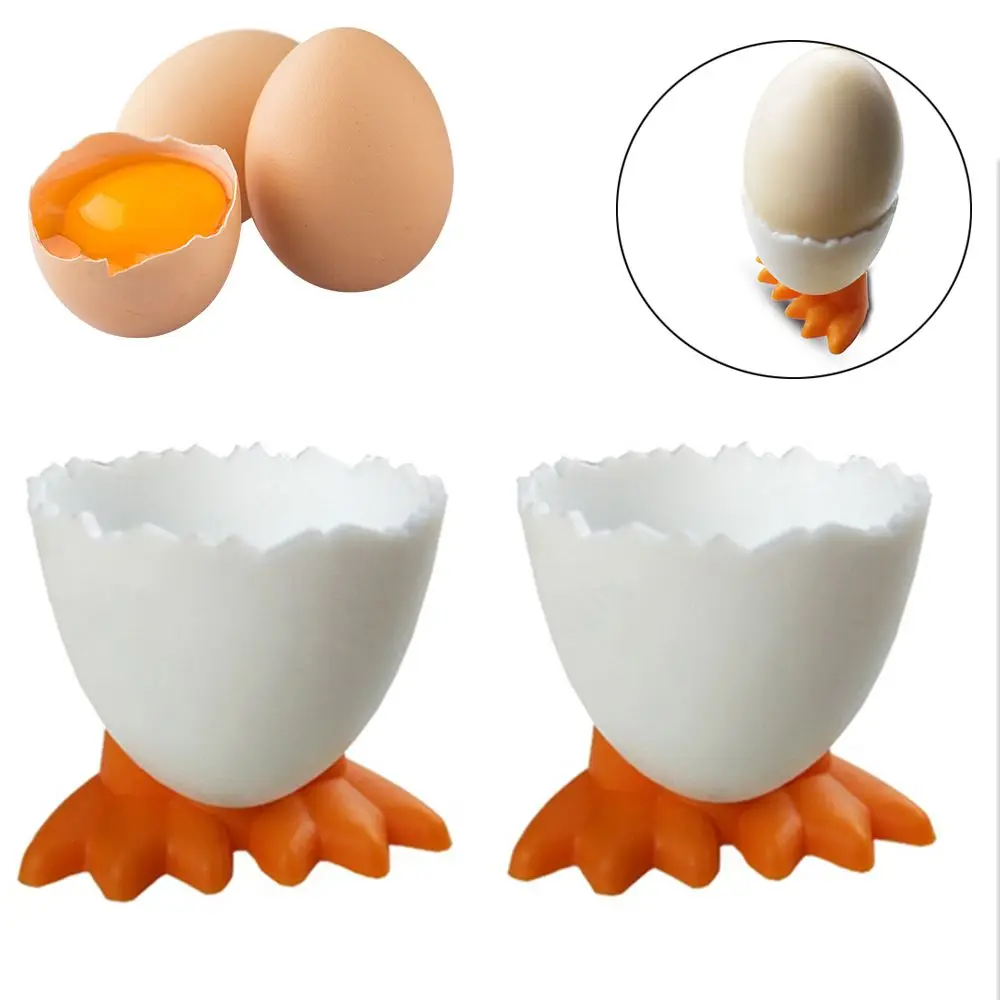 1/2/4Pcs Cute Creative Egg Cup Holder  Egg Holder Opener Separator Boiled Eggs Container Kitchen Supplies