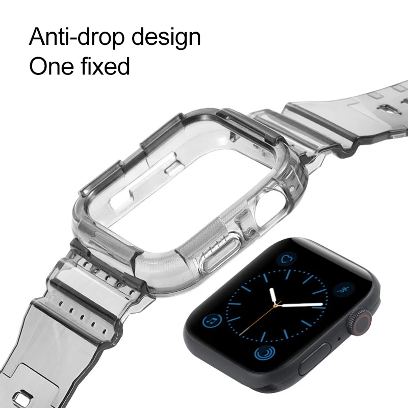 Case+Strap For Apple Watch 8/7 45mm 41mm Band Protection Smartwatch 321 42mm38mm Bracelet for iWatch Series SE654 40mm44mm Cover