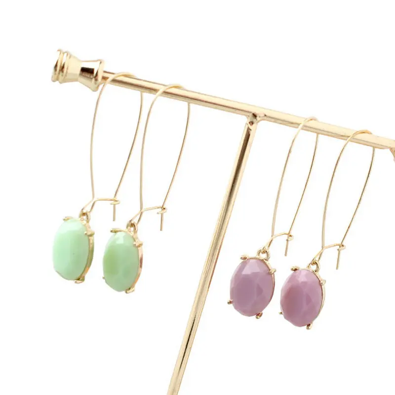 R042 бигбинг ювелирные изделия Модные золотые зеленые фиолетовые хрустальные