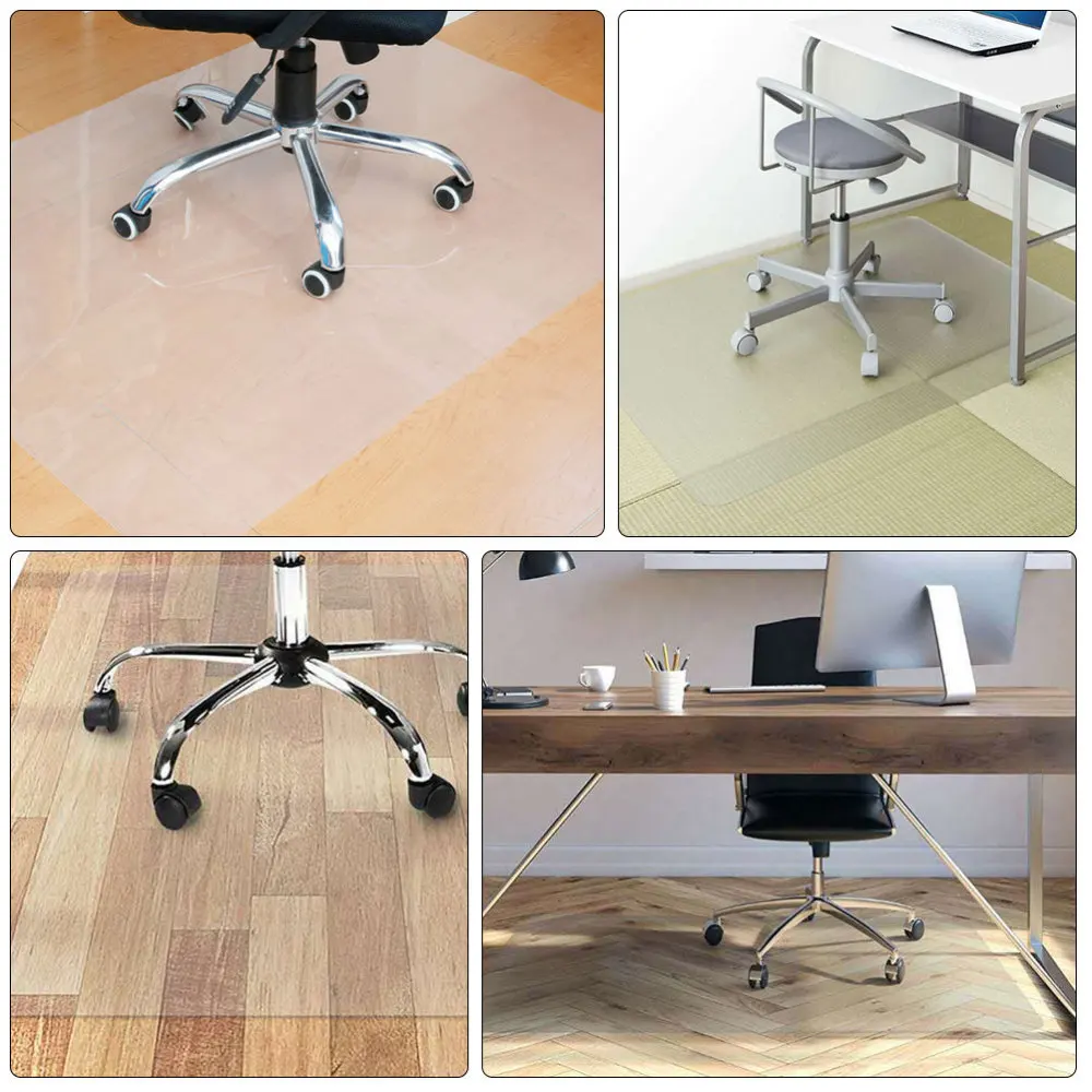 

1Pc PVC Non-slip Mat Transparent Chair Mat Carpet Cushion Floor Protector