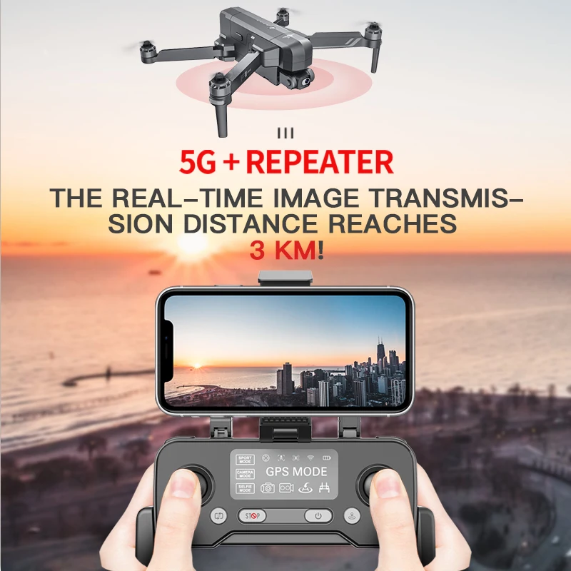 Квадрокоптер SJRC F11 4K / F11S Pro профессиональный Дрон с камерой 4k Wi-Fi GPS стабилизатор