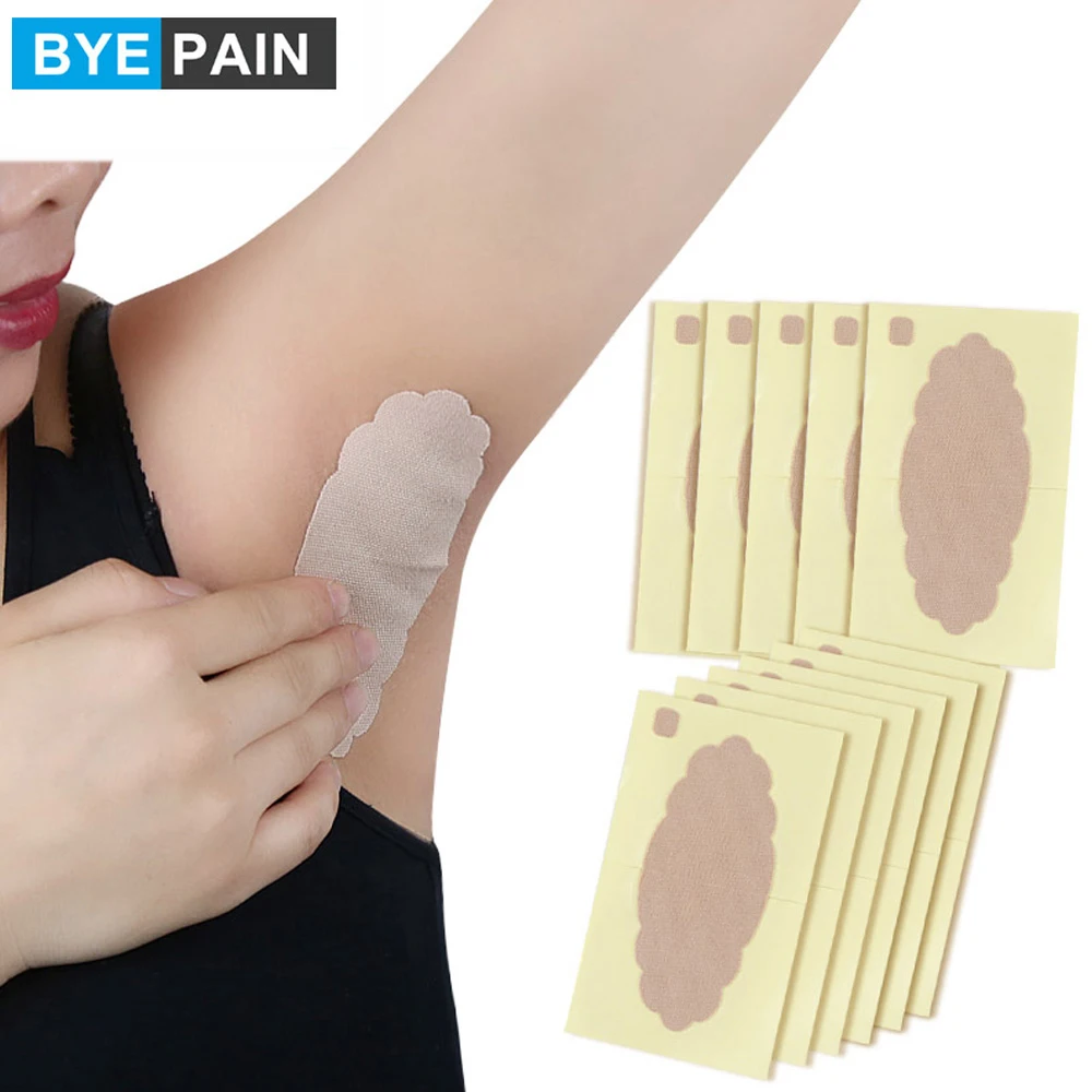 

2Pcs BYEPAIN Disposable Underarm Sweat Pads Armpit Stickers Disposable Sweat Prevention Guard for Underarm Foot