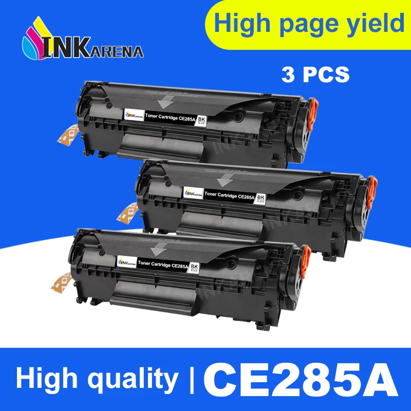 INKARENA 3 шт. CE285A Тонер картридж совместимый тонер-картридж для hp 285A 85A LaserJet Pro P1102 M1130