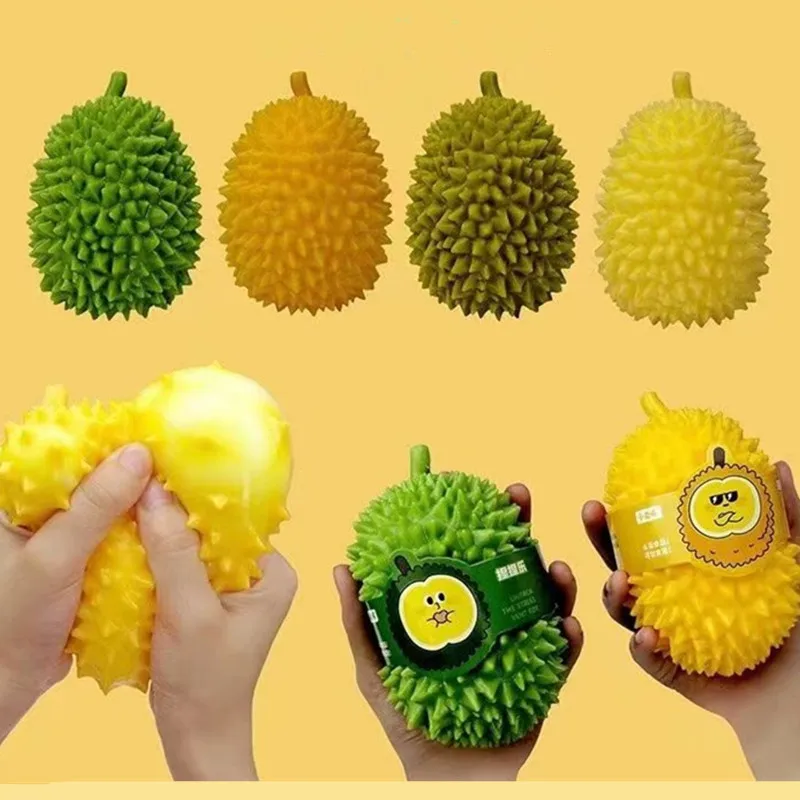 

Creative Venting Durian Pinch Music Stress Ball Toy Can Be Squeezed Toy Decompression Stretch Fruit Shape Adult Children's Toy