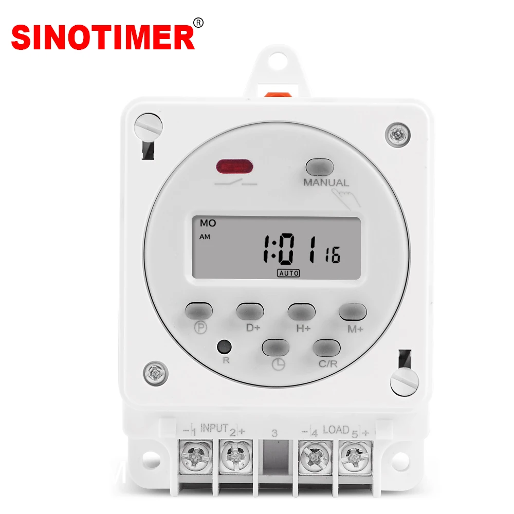 

CN101E LCD Smart Digital 220V 12V AC 7 Days Programmable Timer Switch Power Output 16A Time Relay Controller With Mounting Base
