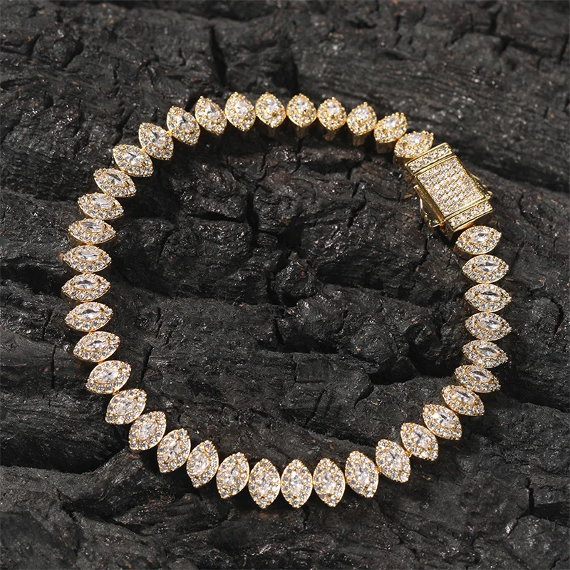 

Designer Fashion Bling Bling Hip Hop Cuban Chain Bracelet