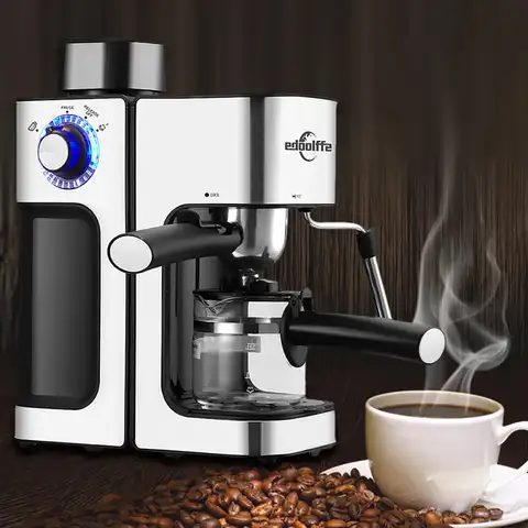 2022 Эспрессо-машина 5 бар полуавтоматическая капучино итальянская латте кофе-машина Паровая палочка горячая вода