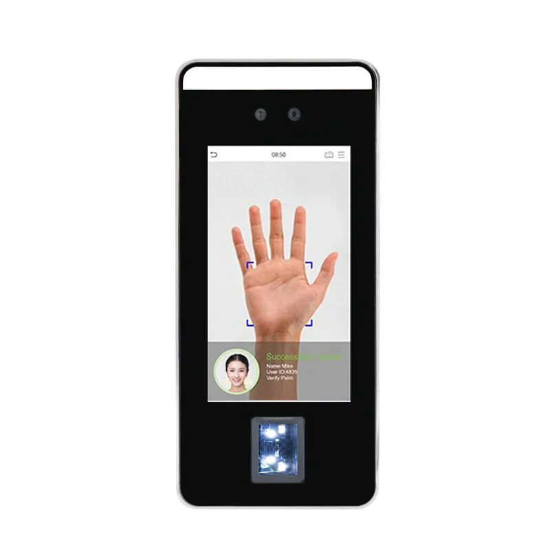 ZK XFace600-P Palmprint распознавание лица сканер отпечатков пальцев динамический