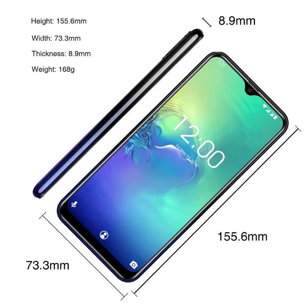 Смартфон OUKITEL C15 Pro 4G Phablet 6 088 дюймов Android 9 0 Pie MT6761 четырехъядерный 2 ГГц IMG GE8300 Гб ram 16