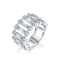 laya new 100 925 sterling silver classic sparkling squared ring for women luxury aaaaa cz wedding engagement fine jewelry