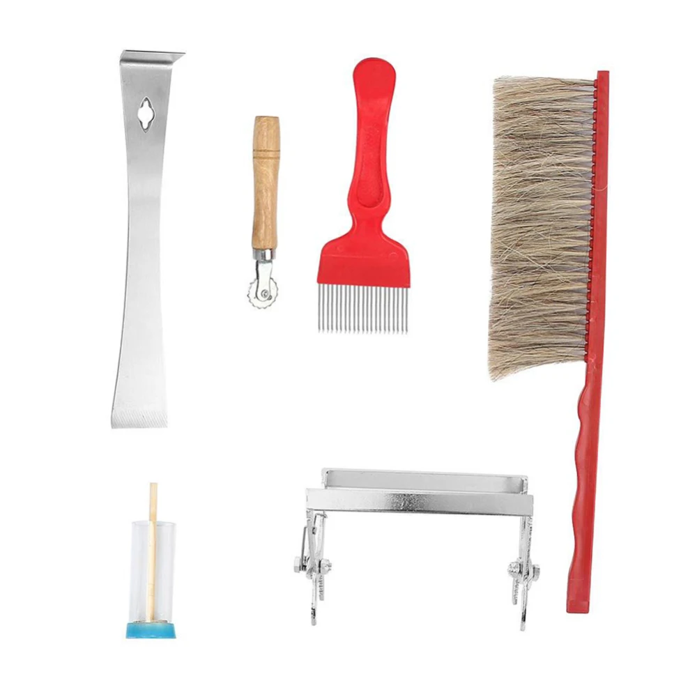 

8Pcs Beekeeping Bee Hive Smoker Kit Heat Shield Protection Scraper Equipment Tools Set Apiculture Accessories