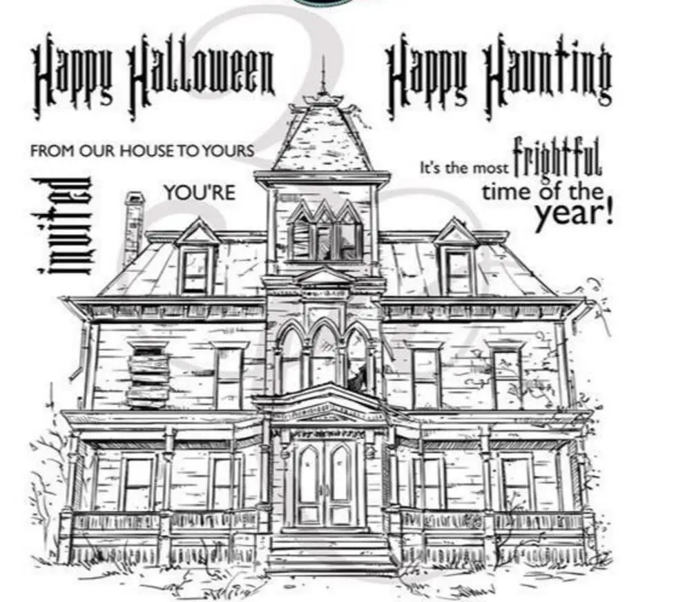 Дом прозрачный силиконовый штамп/печать для DIY Скрапбукинг/фотоальбом