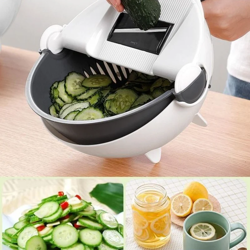 Вращающийся овощерезка Многофункциональный Резак Овощной металлорежущий