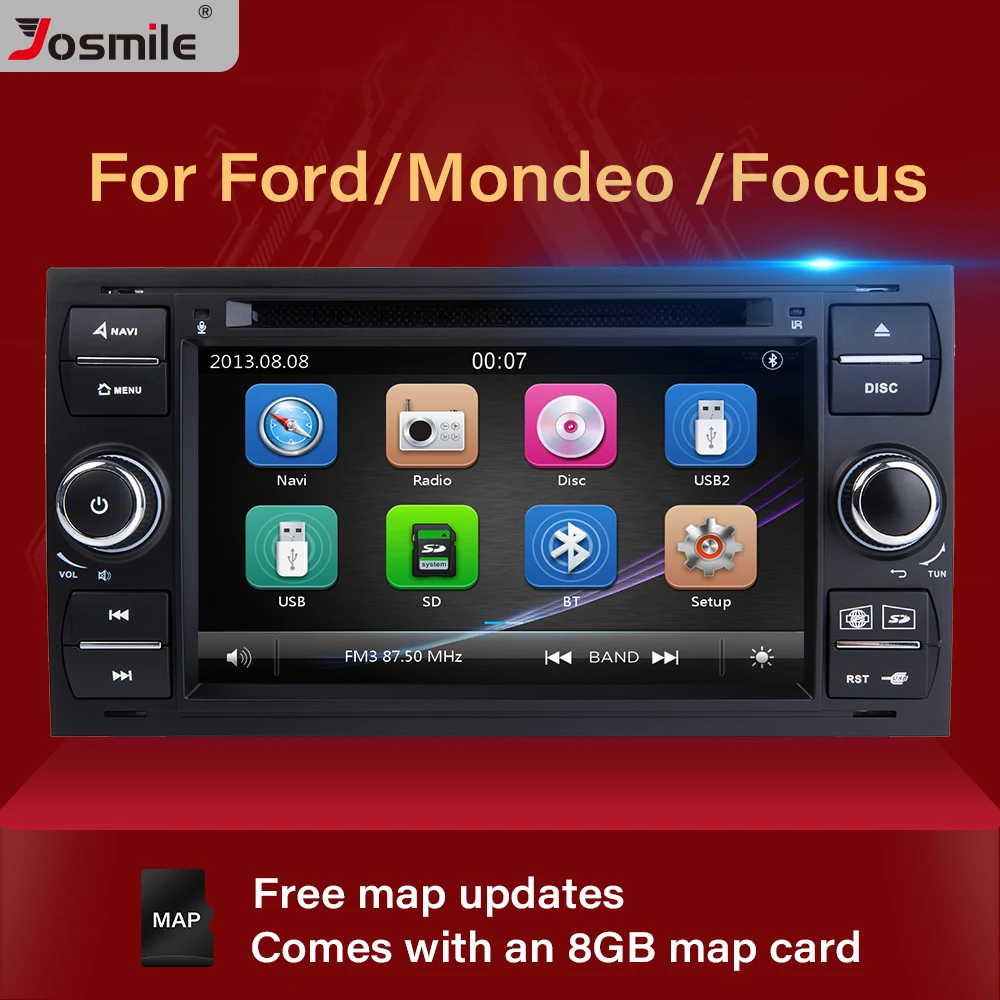 Автомобильный DVD-плеер для Ford Focus 2 3 mk2 Mondeo 4 Kuga Fiesta Transit Connect автомагнитола с