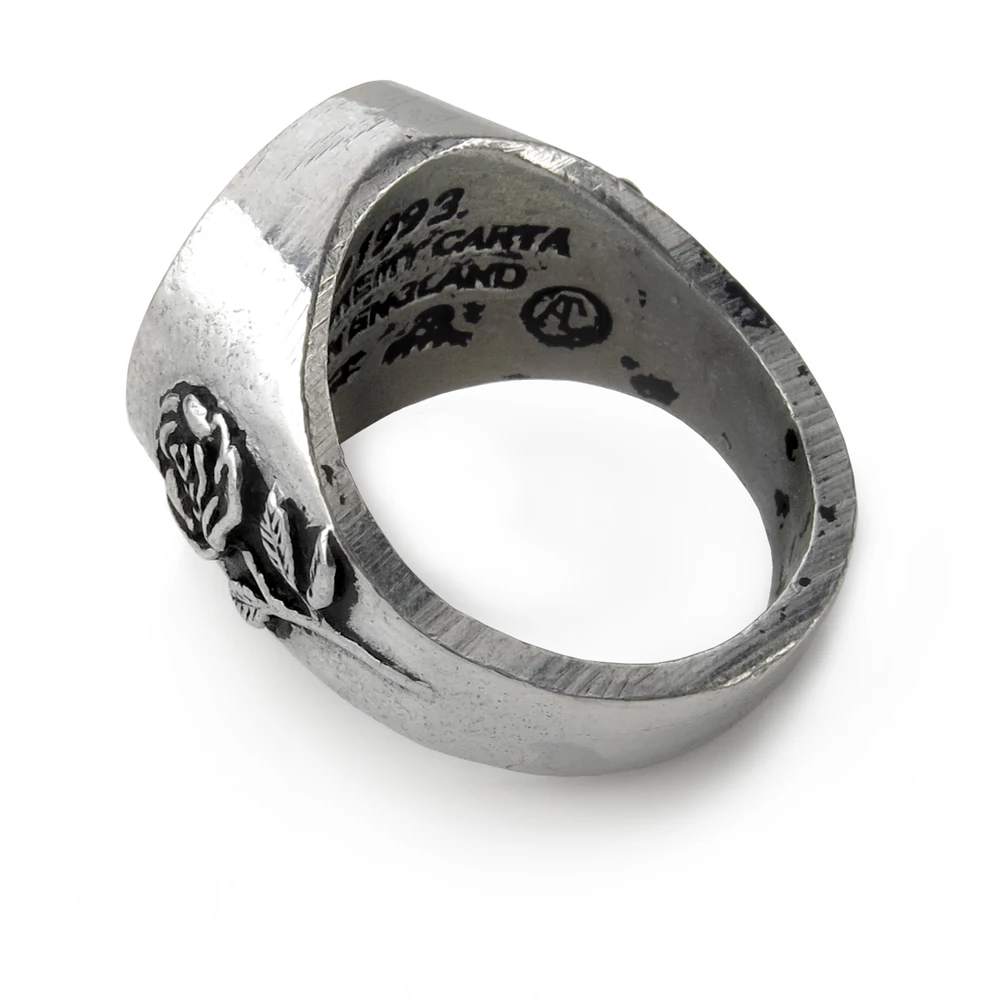 Готическое мужское кольцо в стиле панк пять звезд круглой формы с цветочным