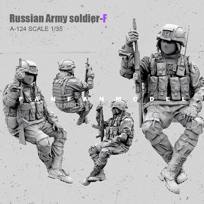 

1/35(50mm) Resin Figure Kits Russian Modern Special Forces soldier self-assembled A-124