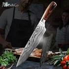Кухня Ножи шеф-повар приготовления пищи, нож Santoku японский нож обвалочный нож 440 с высоким содержанием углерода Нержавеющаясталь Дамаск Чехол-обложка с рисунком
