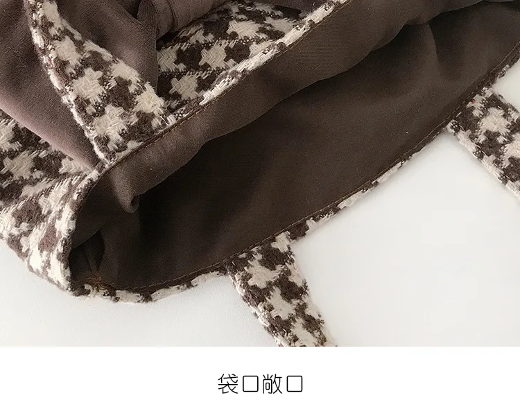 

Large Capacity Daily Casual Tote for Women Simple Woolen Cloth Female Handbags Lovely Bowknot Ladies Durable Travel Shopping Bag