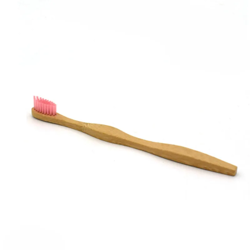 

1Pc Toothbrush Eco-Friendly Rainbow Bamboo Soft Fibre Toothbrush Biodegradable Teeth Brush Solid Bamboo Handle Toothbrush