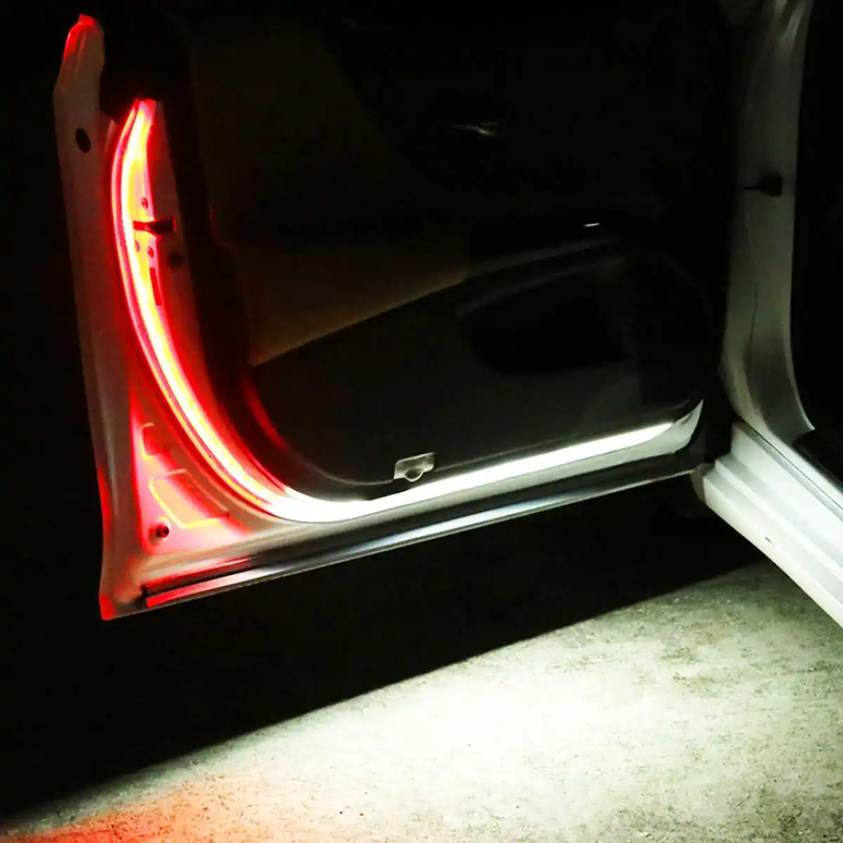 

1 Pair Car Door Opening Warning LED Lights Lamp Strips Welcome Decor Anti Rear-end Collision Universal Car Safety Accessories