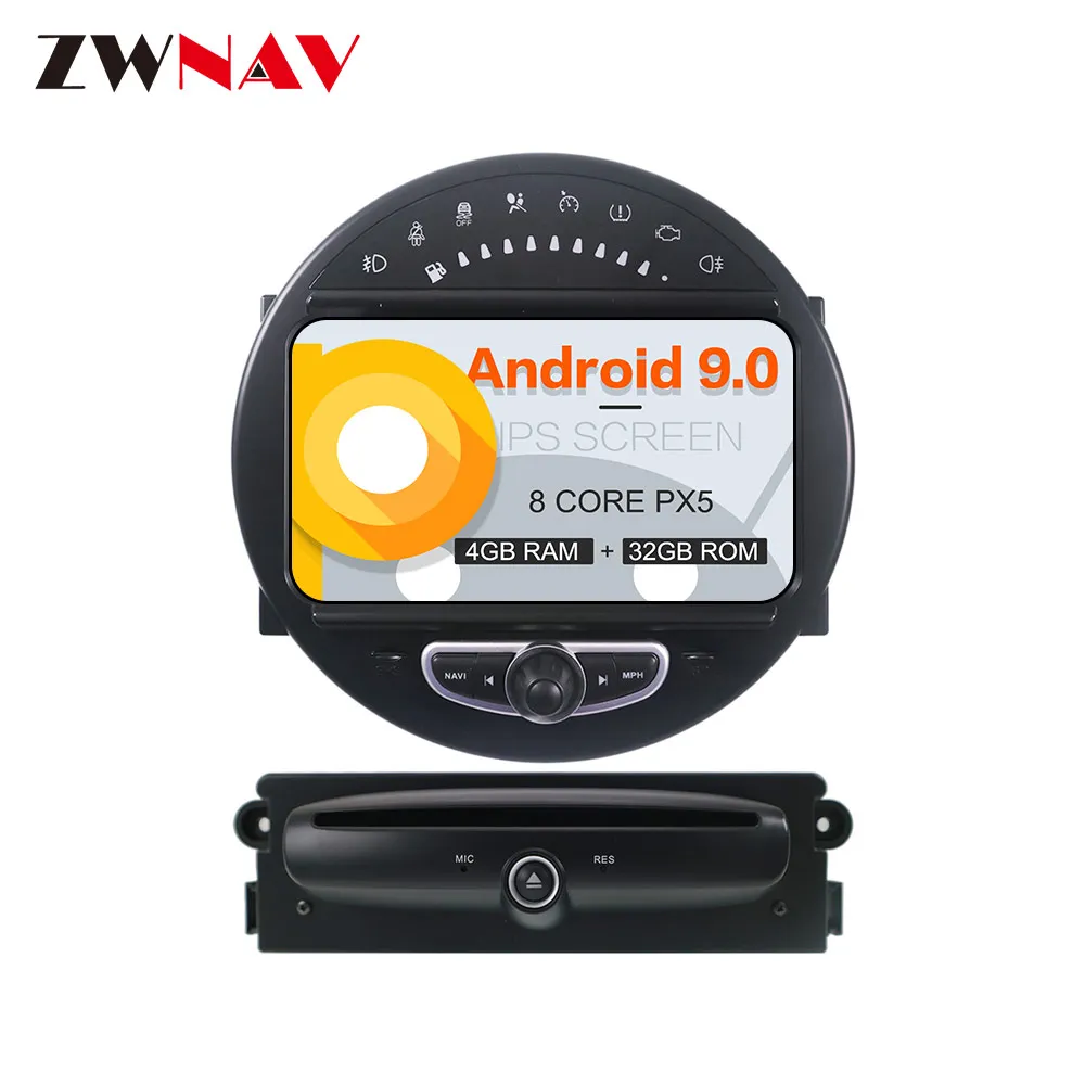 Android 9 автомобильный gps-навигация, dvd-плеер головное устройство для Mini Cooper 2006-2013 экран головное устройство мультимедийный плеер радио магнитофон