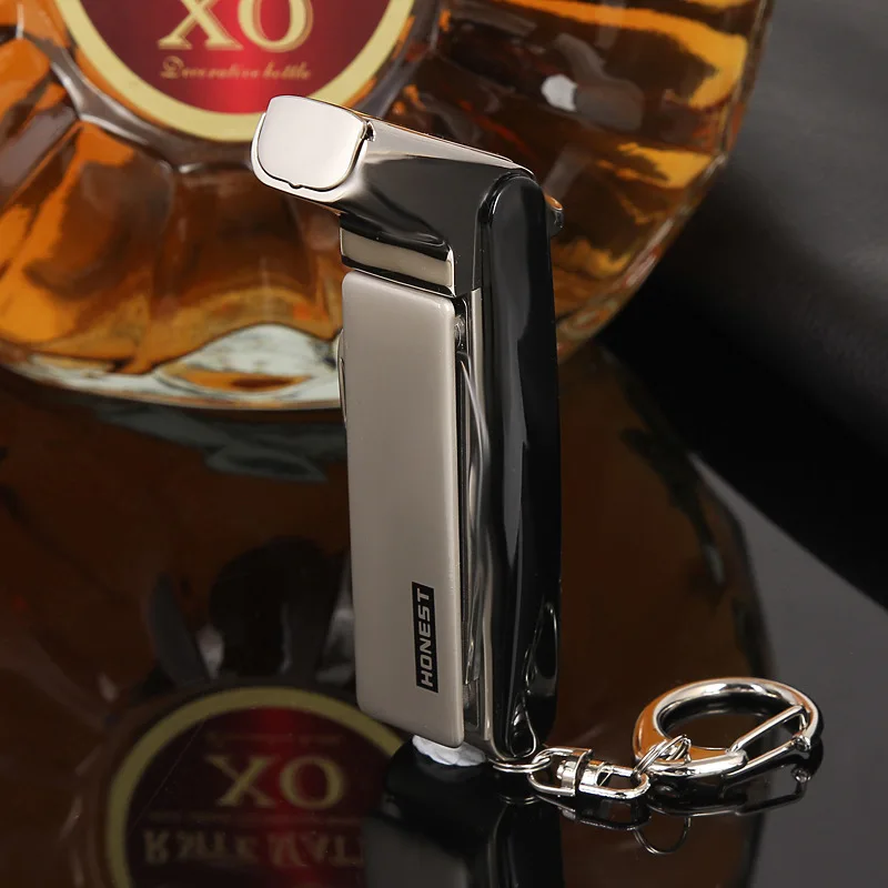 Металлическая ветрозащитная турбогазовая зажигалка с двумя насадками 1300 C