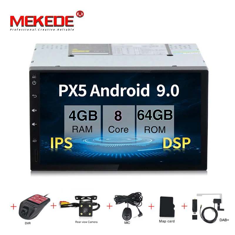 64Gcamera DVR DAB MEKEDE PX30 " 2Din 9,0 автомобильный dvd-плеер для Nissan Volkswagen TOYOTA Honda KIA hyundai Lada Renault mazda универсальный автомобильный Радио gps - Цвет: 64Gcamera DVR DAB
