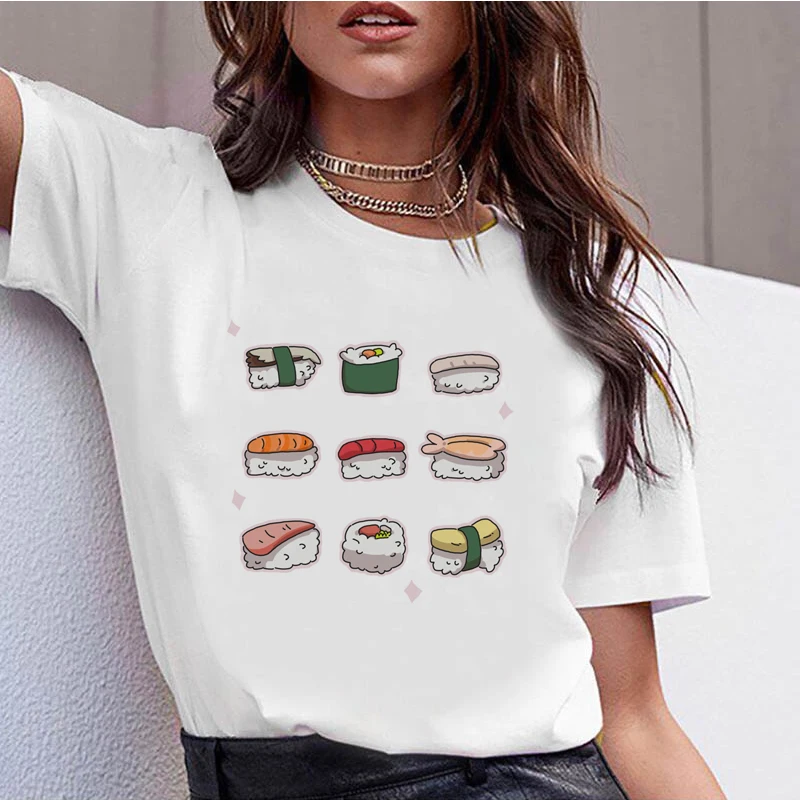 801010 _ футболка Повседневная с круглым вырезом и короткими рукавами женская