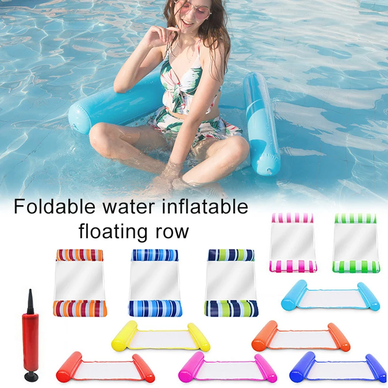 

Floating Water Hammock Float Lounger Floating Toys Inflatable Floating Bed Chair Swimming Pool Foldable Inflatable Hammock Bed