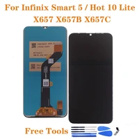 6 6 inch for infinix smart 5 x657 x657c x657b lcd display touch screen digitizer assembly for infinix hot 10 lite screen