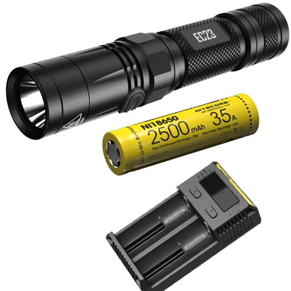 Светодиодный фонарик NITECORE EC23 CREE XHP35 HD E2 светодиодный Макс 255 лм расстояние луча м 8