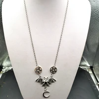 bat pendant necklace sun moon alloy accessories men and women same model bat necklace alloy gift
