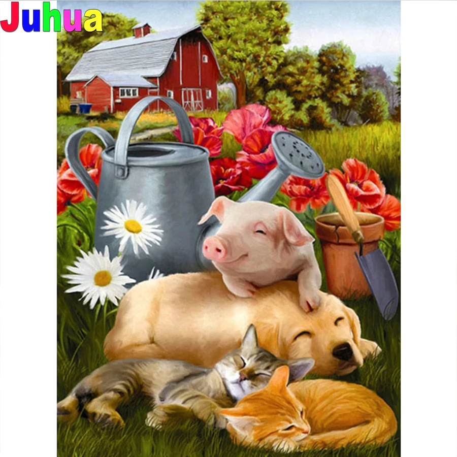 Картина из страз 5d сделай сам для домашних животных Милая Вышивка крестиком