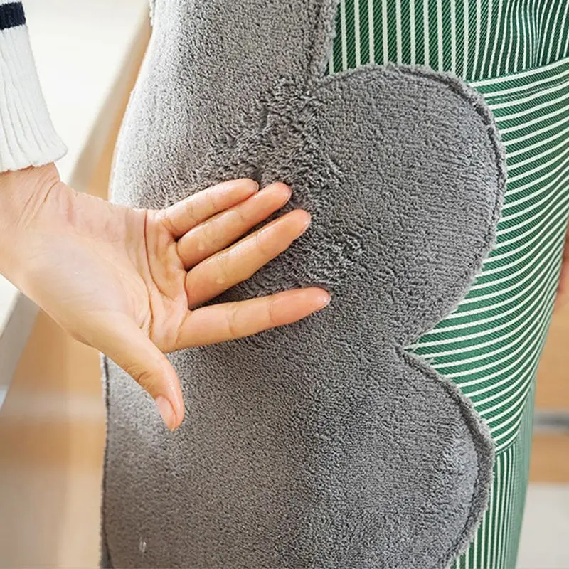 

Kitchen Household Cooking Waterproof Oilproof Women Apron Stripe Sleeveless Adjustable Erasable Hand Waterproof Aprons