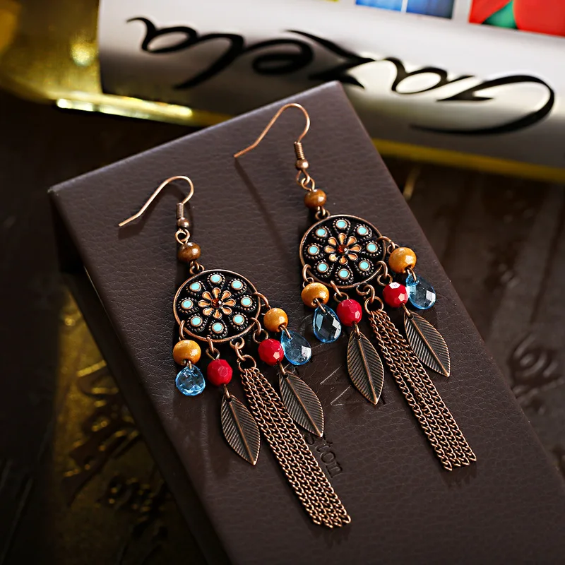 Винтажная Этническая бижутерия индийские серьги Jhumka с маленьким колокольчиком и